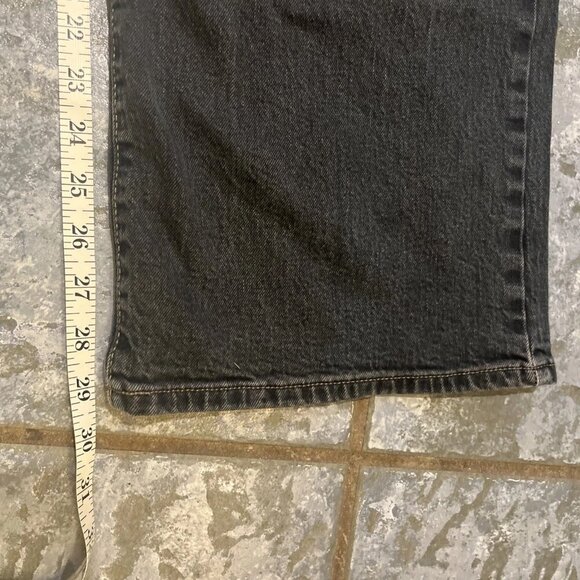 Y2K Style Jeans Women’s Size 8 Black High Rise Wise Leg Dark Denim Grunge Skater - Picture 10 of 12